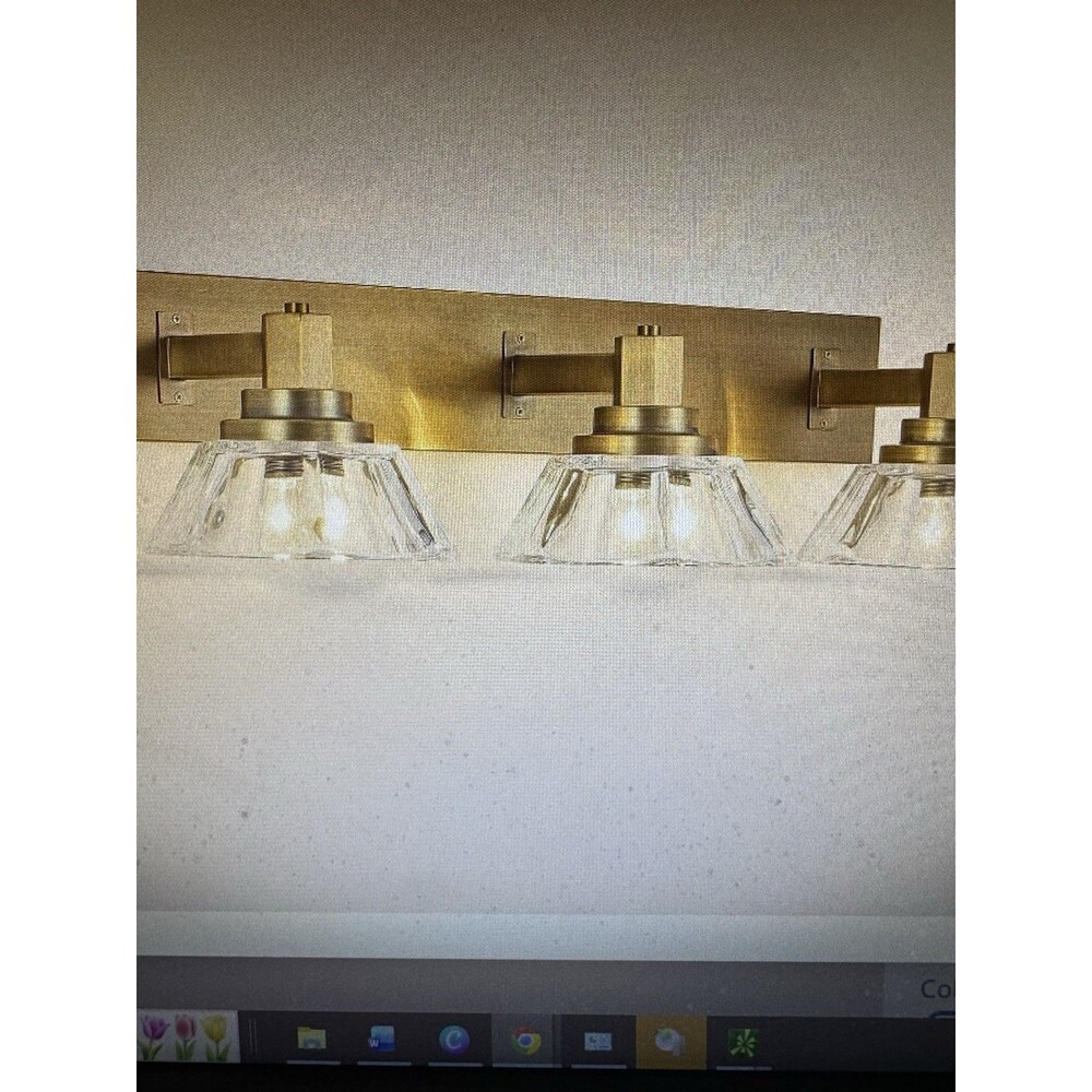 Bathroom Light Fixtures, 3-Light Modern Vanity Lights 4-Light (29.5 in) Gold
